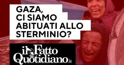 Copertina di Gaza, ci siamo abituati allo sterminio? La diretta con Peter Gomez e Gianni Rosini