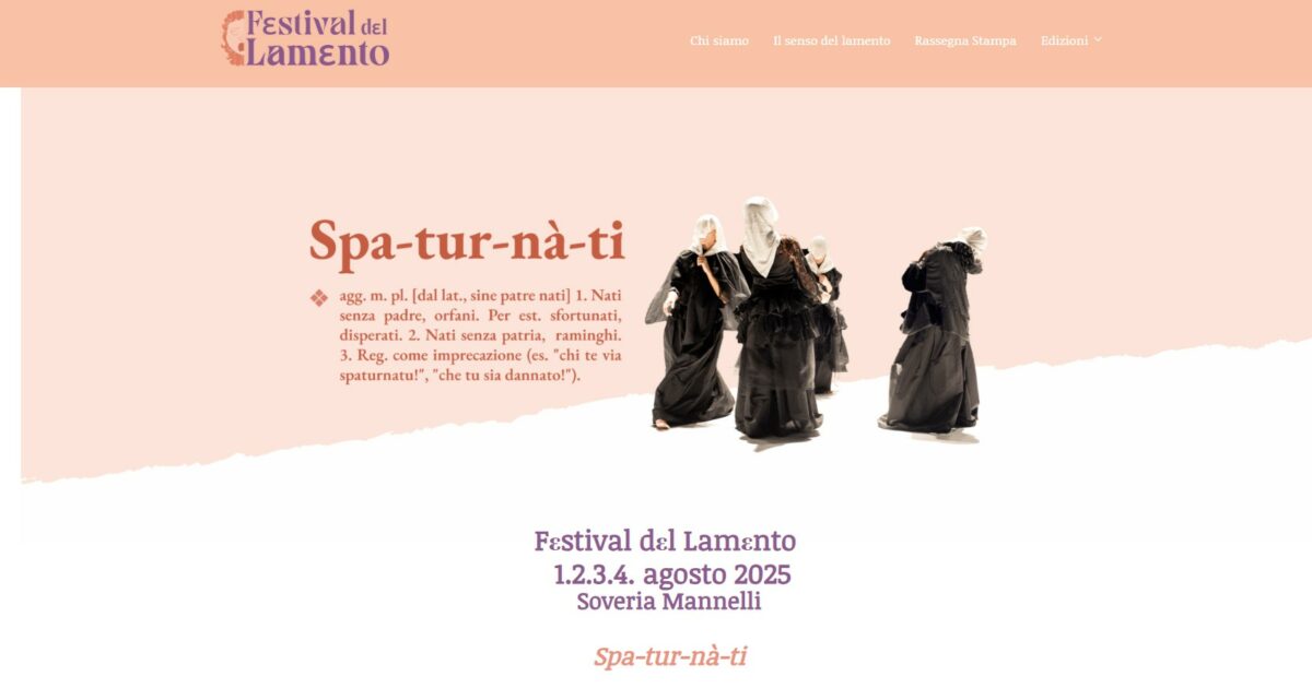 arriva l8217estate il momento perfetto per lagnarsi in calabria torna il festival del lamento tra gli ospiti camilli e arminio