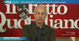Copertina di Travaglio a La7: “Accuse a Ricci? Difficile dimostrare la corruzione. Per me è abuso d’ufficio, oggi depenalizzato”
