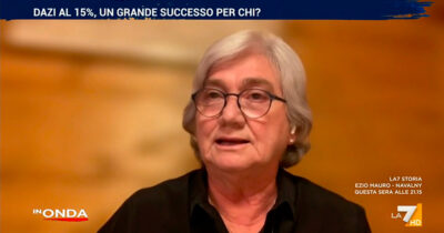 Copertina di Accordo Ue-Usa, Rosy Bindi a La7: “Von der Leyen sottomessa, Meloni ha aiutato Trump sui dazi al 15%”