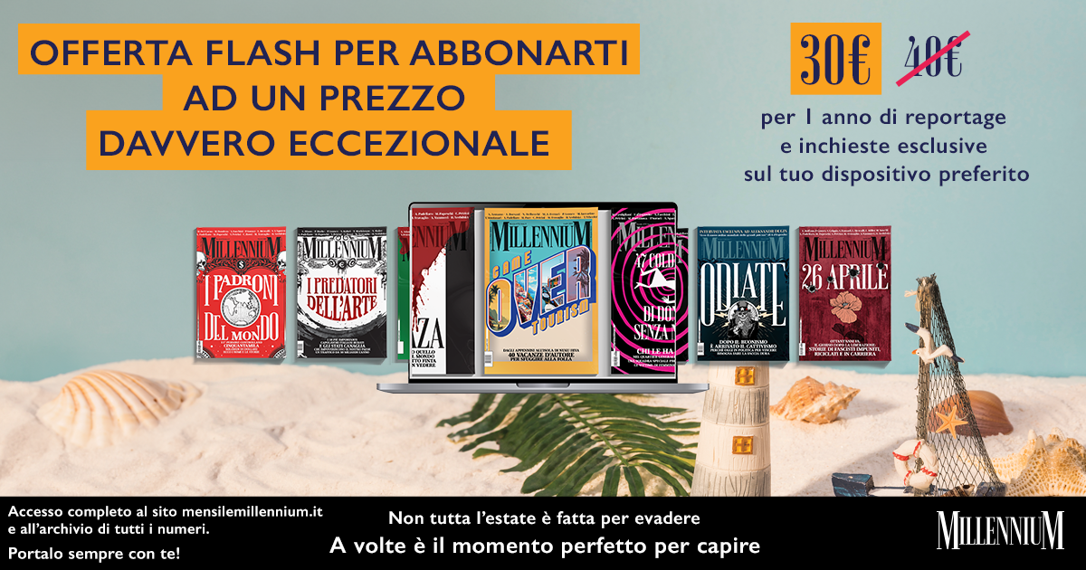 MillenniuM, fino al 4 agosto abbonamento a un prezzo speciale: “Raccontiamo la realtà senza paraocchi”