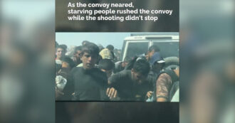 Copertina di Gaza, l’esercito israeliano spara sulla folla affamata in attesa dei camion con gli aiuti: il video dell’Onu