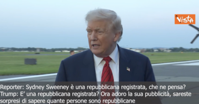 Copertina di Trump: “Sydney Sweeney è repubblicana? Ora adoro la sua pubblicità dei jeans”