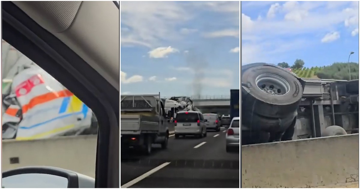 tir salta corsia e finisce contro un8217ambulanza sull8217a1 tre morti tra arezzo e valdarno