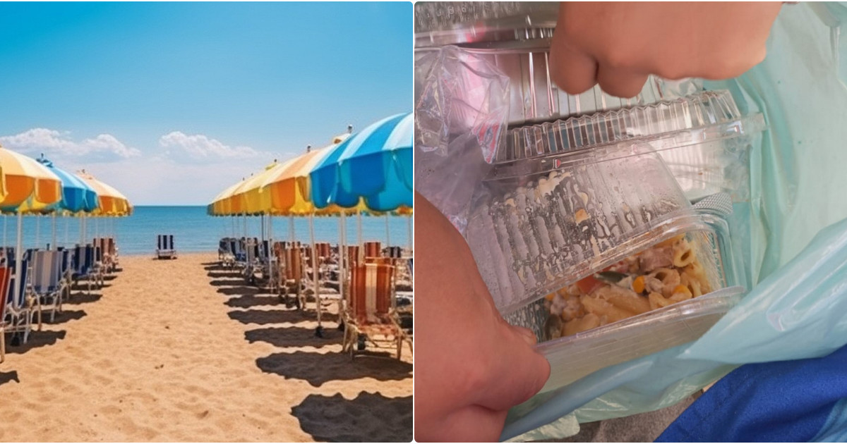 al lido ci hanno costretto a buttare nella spazzatura il pranzo portato da casa ci hanno detto che non possiamo consumarlo in spiaggia lo sfogo di una famiglia