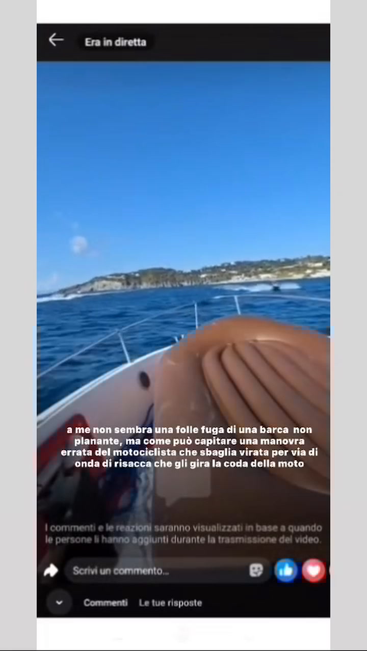 ha speronato una moto d8217acqua della polizia 37enne arrestato a ischia ma il suo legale posta il video tutto falso