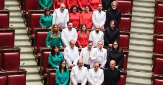Deputati M5s si vestono da bandiera della Palestina in Aula: "Vi siete voltati dall'altra parte"