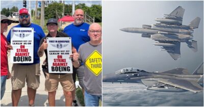 Copertina di In sciopero 3mila lavoratori Boeing che fanno i caccia F-15: chiedono una fetta dei maxi ricavi della divisione militare