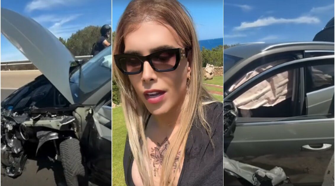 “Cosa ho combinato…”: incidente d’auto e paura per Jenny Urtis, macchina distrutta e ferite al braccio