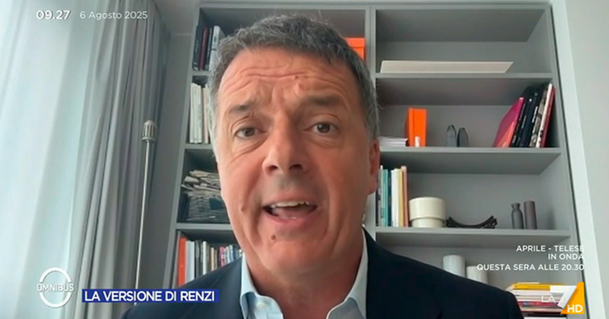 caso almasri renzi a la7 un governo di pasticcioni che ha detto una caterva di fregnacce meloni fa la bella statuina