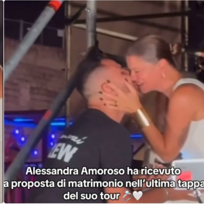 “Ma sei impazzito?”: Alessandra Amoroso riceve la proposta di matrimonio da Valerio Pastore – VIDEO