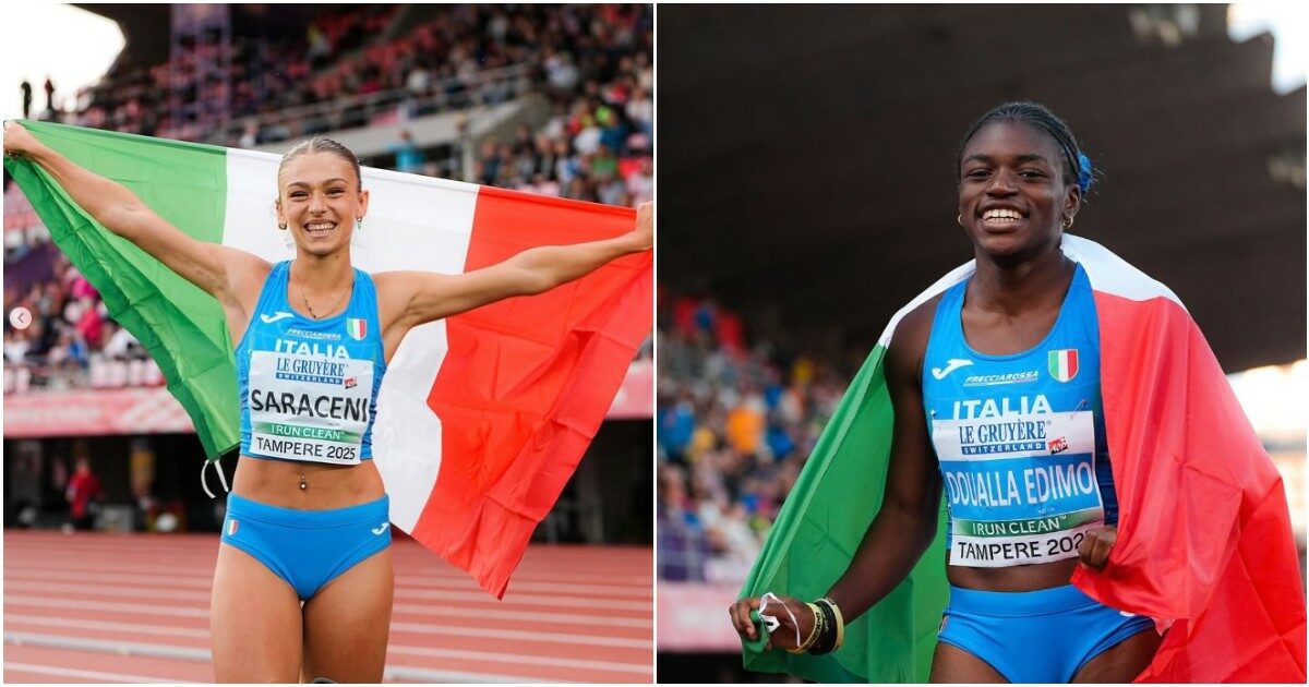 l8217italia dell8217atletica si lancia nel futuro agli europei under 20 kelly doualla trionfa nei 100 metri erika saraceni domina nel triplo