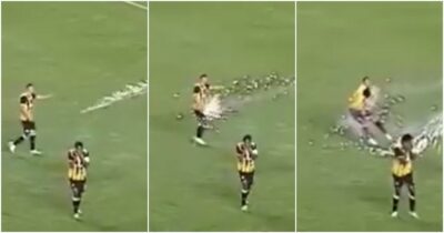 Copertina di Bolivia, un razzo dalla curva degli ultras centra un calciatore nei testicoli. Il presidente: “Attentato alla vita” – Video