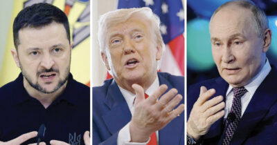 Copertina di Pressing  europeo per infilare Zelensky  fra Trump e Putin