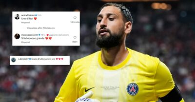 Copertina di “Uno di noi”, “Il migliore”. Donnarumma si prende la prima rivincita con il PSG: i compagni di squadra con lui sui social