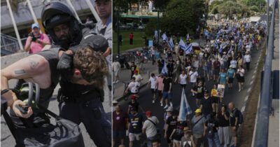 Copertina di Proteste in Israele per la fine della guerra a Gaza: un milione di persone in piazza, 38 arresti. Netanyahu: “Fanno il gioco di Hamas”