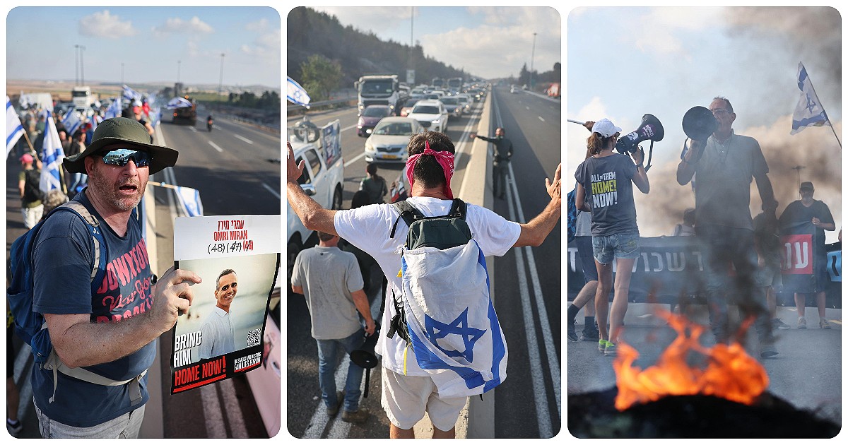 Sciopero generale in Israele per la fine della guerra a Gaza, autostrada bloccata e disordini: 25 arresti