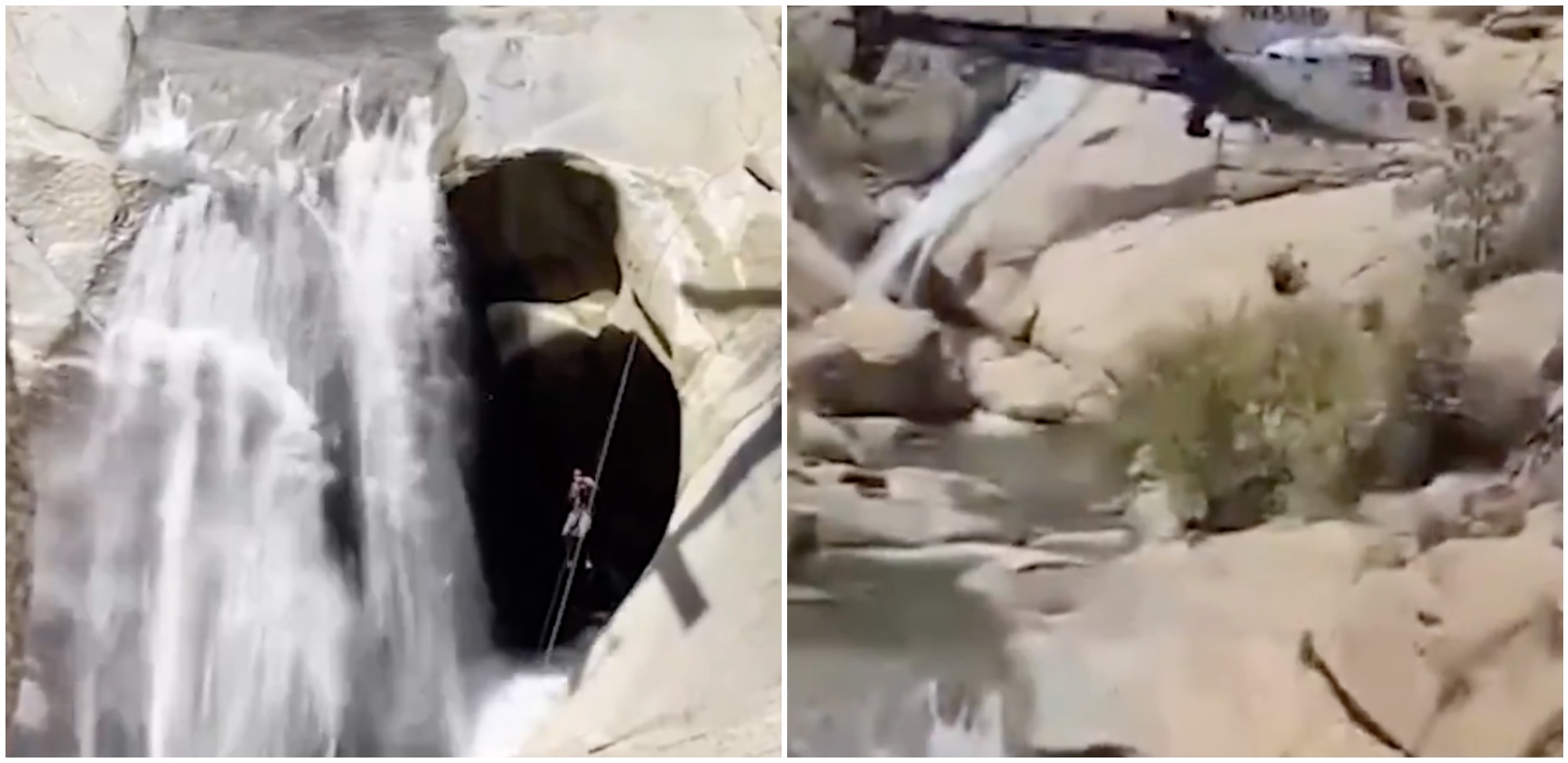 non sapeva se sarebbe mai riuscito a uscire rimane intrappolato dietro ad una cascata l8217incredibile salvataggio dopo due giorni da incubo