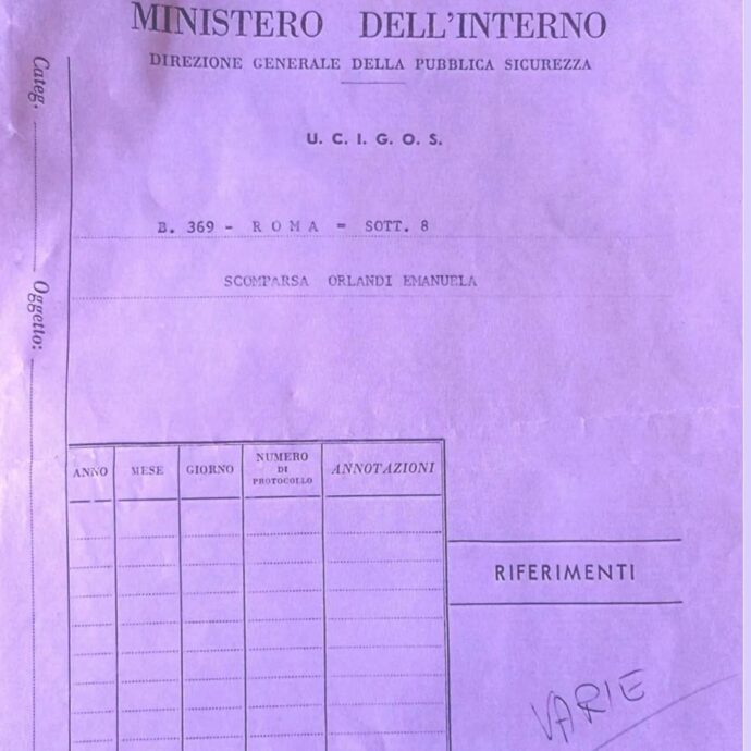 “Ecco cosa contiene il dossier fantasma su Emanuela Orlandi”:  dopo 40 anni emerge l’indice del fascicolo segreto sparito