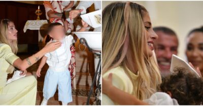 Copertina di “Era incavolato nero durante il battesimo, io volevo evaporare”: il racconto di Chiara Nasti sul figlio Thiago. Ecco cosa è successo