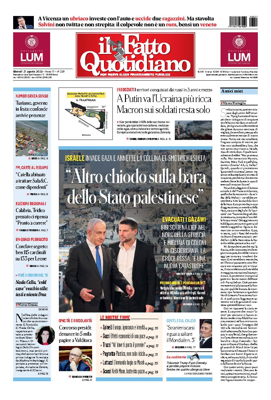 Copia del giorno de Il Fatto Quotidiano