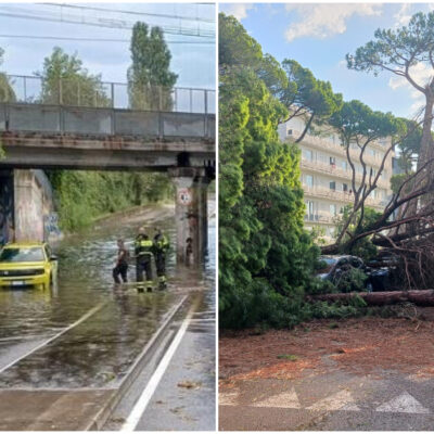 Copertina di Romagna, temporale con raffiche oltre i 120 all’ora. A Milano Marittima caduti 265 alberi, duecento utenze senz’acqua