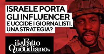 Copertina di Gaza: Israele porta gli influencer e uccide i giornalisti. Una strategia? La diretta con Peter Gomez