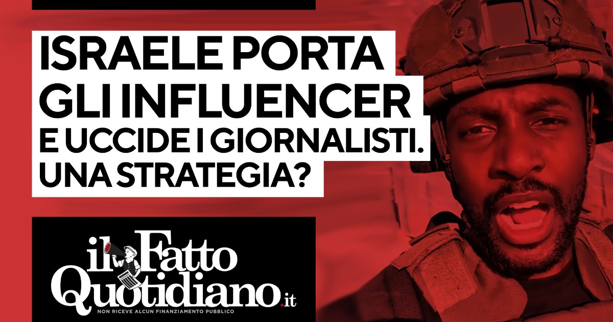 gaza israele porta gli influencer e uccide i giornalisti una strategia la diretta con peter gomez