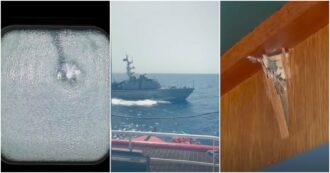 Copertina di Ocean Viking, gli spari e i fori sull’imbarcazione dell’ong: il video dell’attacco