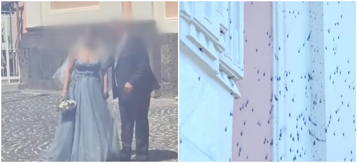 “Danneggiano con i fumogeni la facciata dell’ex Cattedrale della Santissima Annunziata di Vico Equense”: denunciati due novelli sposi