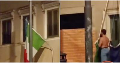 Copertina di “Turisti stranieri hanno strappato una bandiera italiana in pieno centro a Roma”: il video è diventato virale