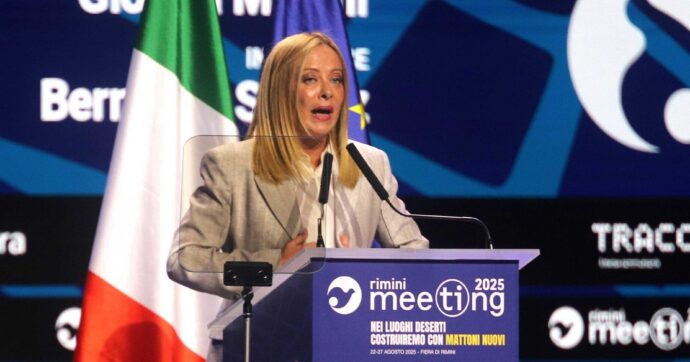 Meloni al Meeting di Rimini: “Israele fermi gli attacchi a Gaza, la reazione è oltre la proporzionalità”