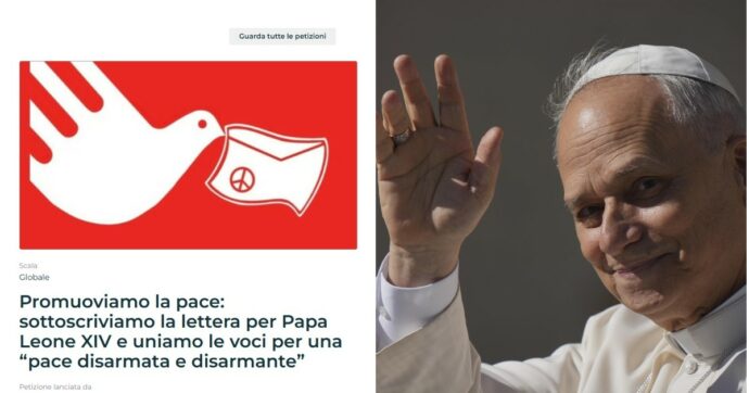 “Costruttori di Pace” per una pace disarmata. La lettera aperta a Papa Leone XIV e la petizione su IoScelgo