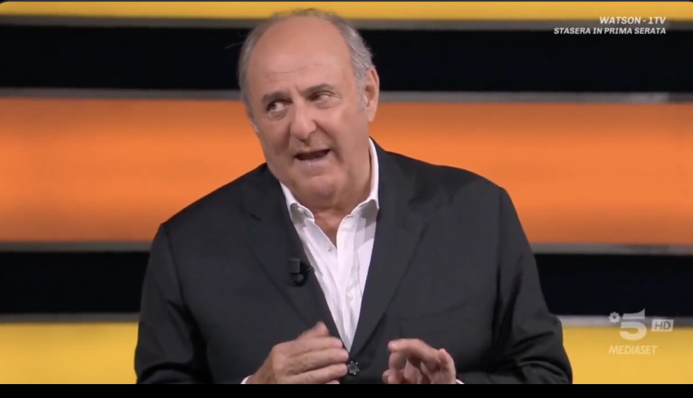 voglio un applauso bello per fabrizio frizzi e sono anche un po8217 emozionato gerry scotti si commuove ricordando il collega a la ruota della fortuna