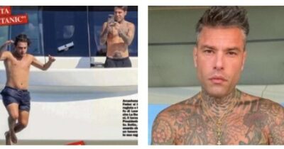 Copertina di Fedez in vacanza sul mega yacht della Santanché riprende il figlio di La Russa che si tuffa: l’inedita ‘comitiva’ e i commenti social
