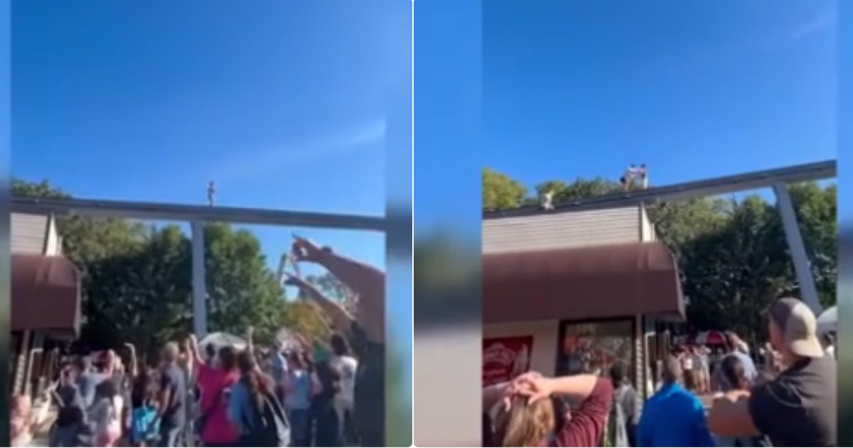 Paura al parco giochi: bambino cammina sui binari della monorotaia a 30 metri d’altezza. Il video del salvataggio Paura al parco giochi: bambino cammina sui binari della monorotaia a 30 metri d’altezza. Il video del salvataggio