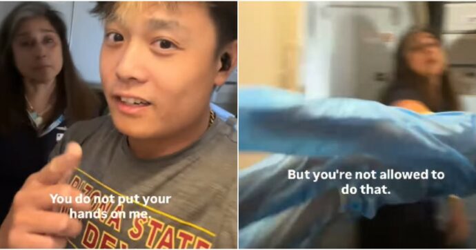 Chiedimi scusa o pubblico il video": l'influencer Peter Nguyen litiga in diretta con l'hostess che lo ha beccato a fumare nel bagno dell'aereo - Il Fatto Quotidiano Chiedimi scusa o pubblico il video": l'influencer Peter Nguyen litiga in diretta con l'hostess che lo ha beccato a fumare nel bagno dell'aereo - Il Fatto Quotidiano