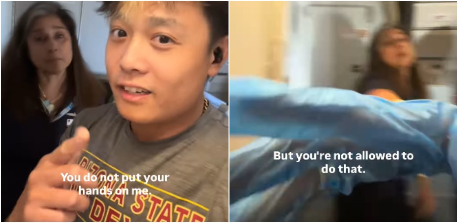 “Chiedimi scusa o pubblico il video”: l’influencer Peter Nguyen litiga in diretta con l’hostess che lo ha beccato a fumare nel bagno dell’aereo “Chiedimi scusa o pubblico il video”: l’influencer Peter Nguyen litiga in diretta con l’hostess che lo ha beccato a fumare nel bagno dell’aereo