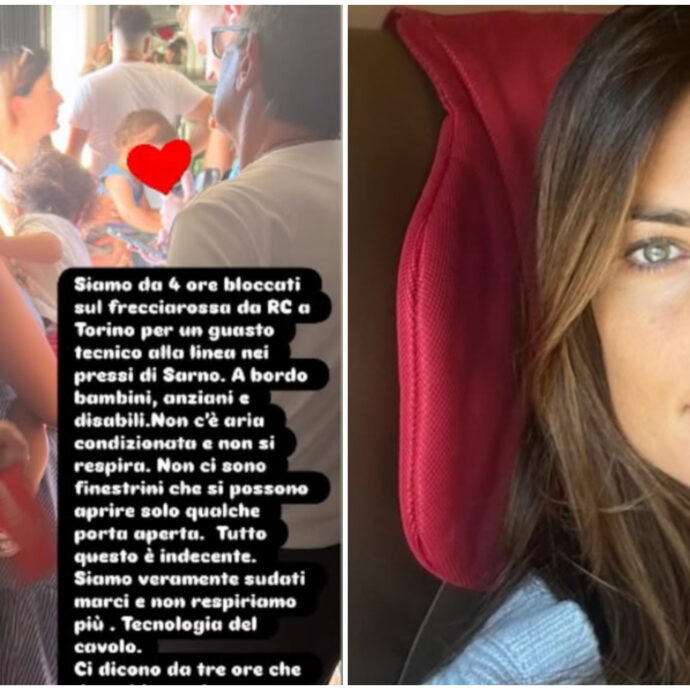 “Indecente, siamo bloccati sul treno da ore e sotto il sole, non si respira. A bordo ci sono bambini, anziani e disabili”: lo sfogo di Daniela Ferolla