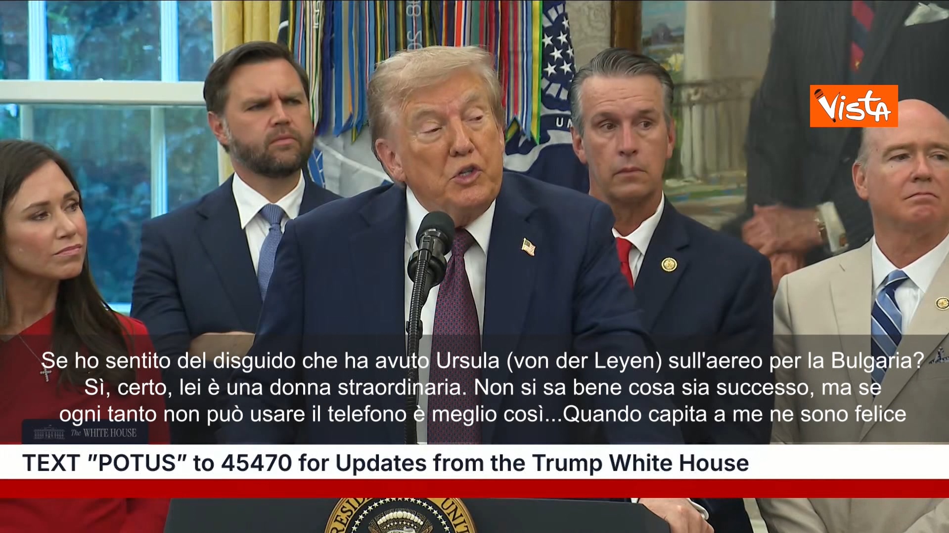 trump ironizza su von der leyen interferenze al gps del suo volo se ogni tanto non pu242 usare il telefono 232 meglio8230