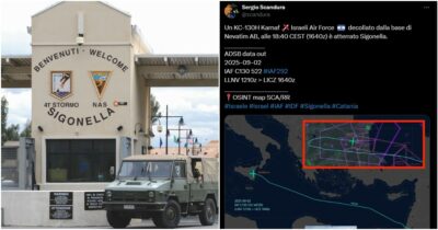 Copertina di Aereo militare israeliano a Sigonella, Bonelli: “Venuti a spiare la Flotilla?”. Lo Stato Maggiore: “Atterraggio tecnico”