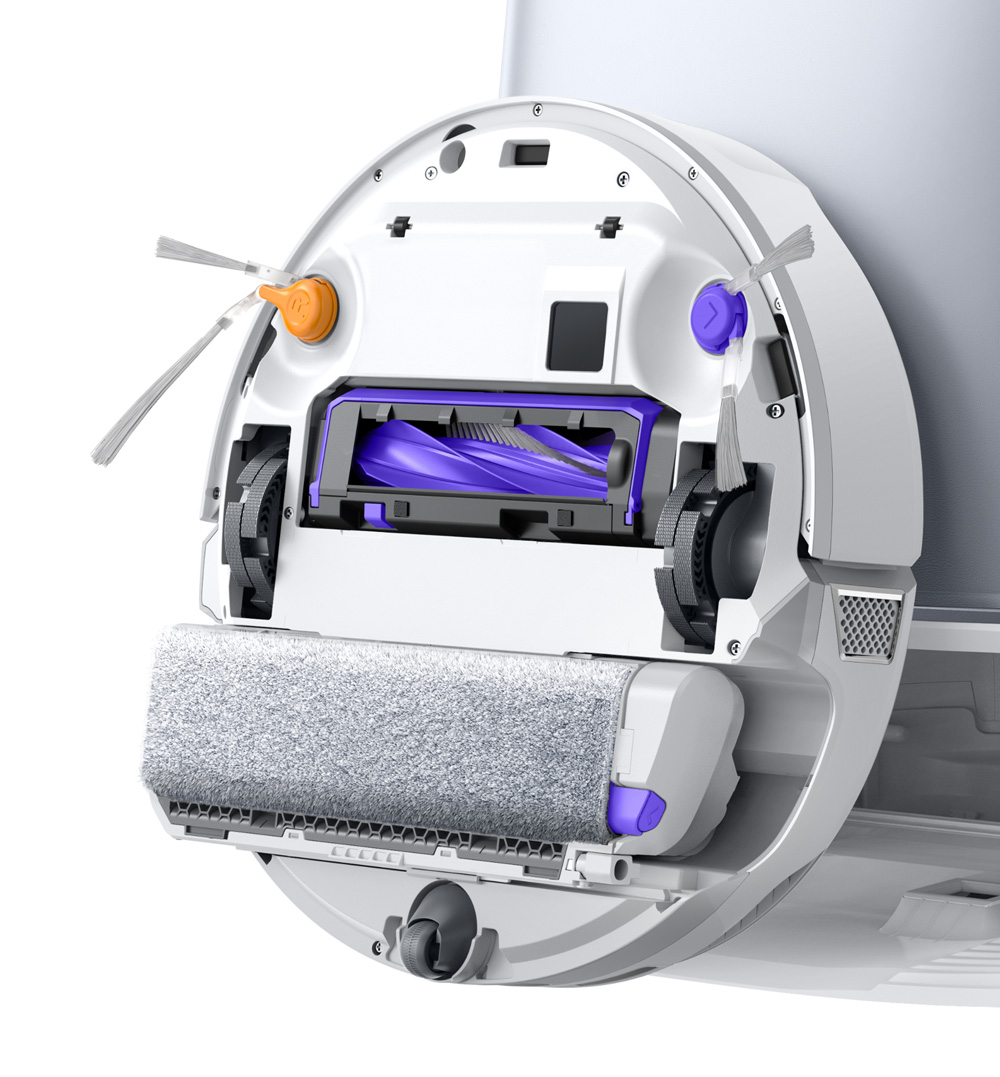 dettaglio della parte inferiore del robot Narwal Flow