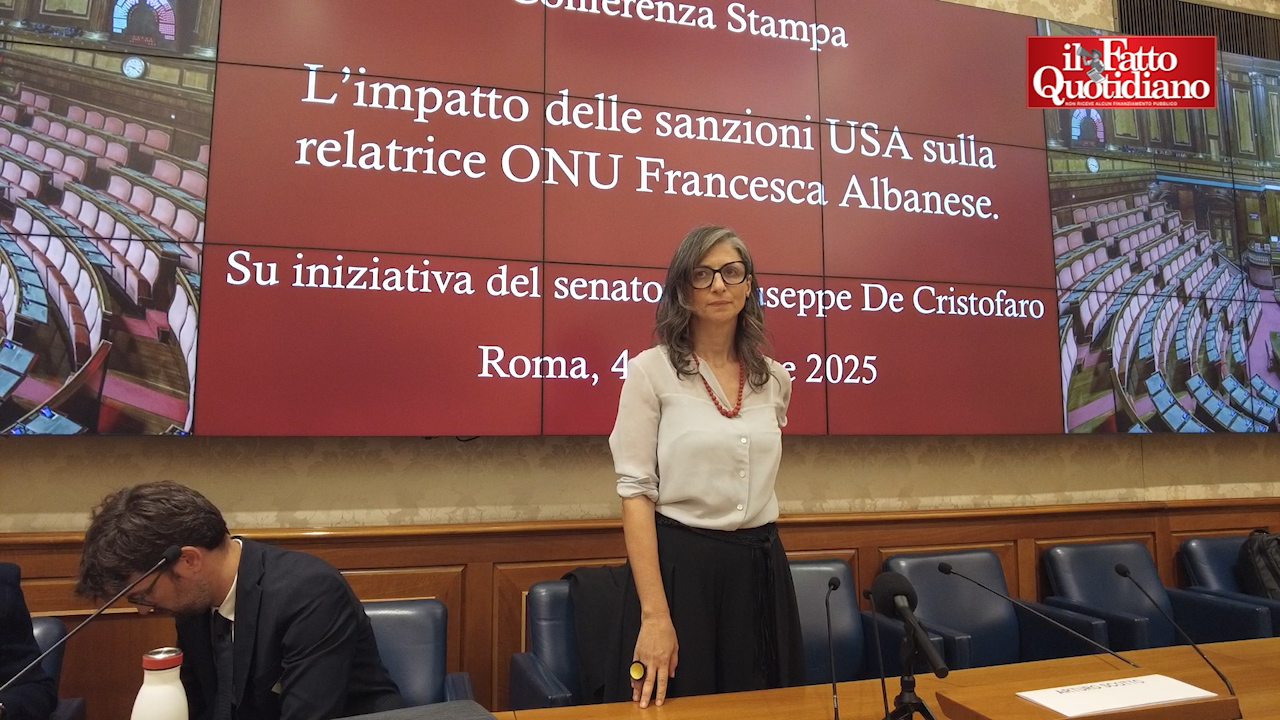 albanese onu le sanzioni usa nei miei confronti mi colpiscono al cuore governo italiano nessun contatto
