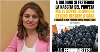 Copertina di La figuraccia di Ceccardi: scambia una processione cristiana per un raduno di donne in burqa