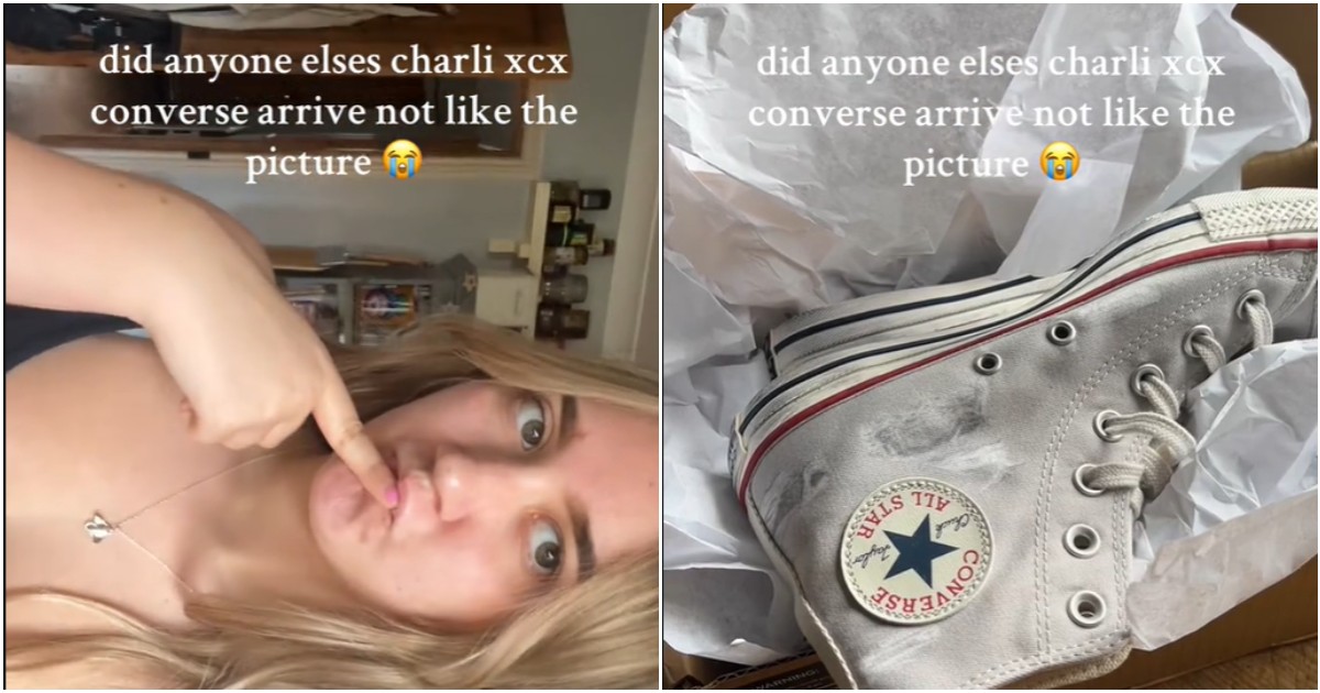sono un flop queste converse firmate da charliexcx su tiktok un8217utente si sfoga dopo l8217acquisto 8211 video