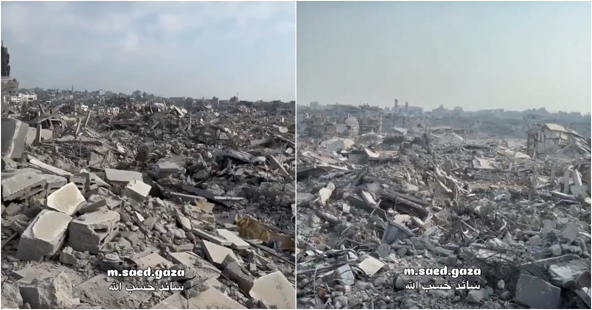 gaza city cosa rimane di al zaytoun dopo l8217invasione dell8217esercito israeliano le immagini dell8217enorme distesa di macerie