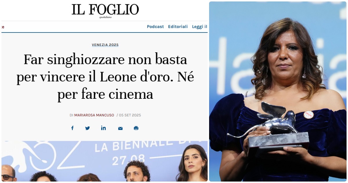 dal foglio parole ipocrite e disinformate su the voice of hind rajab siamo indignati