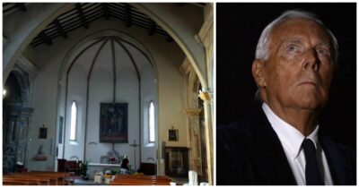 Copertina di I funerali di Giorgio Armani nel borgo “blindato” di Rivalta: “Ha chiesto di essere cremato e sepolto qui, aveva un rapporto affettivo molto intenso con questo luogo”