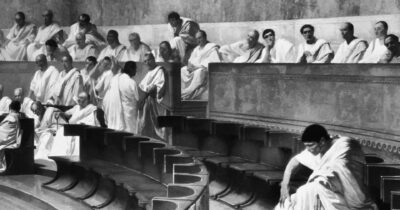 Copertina di Sanguinario Catilina ma un vero eroe