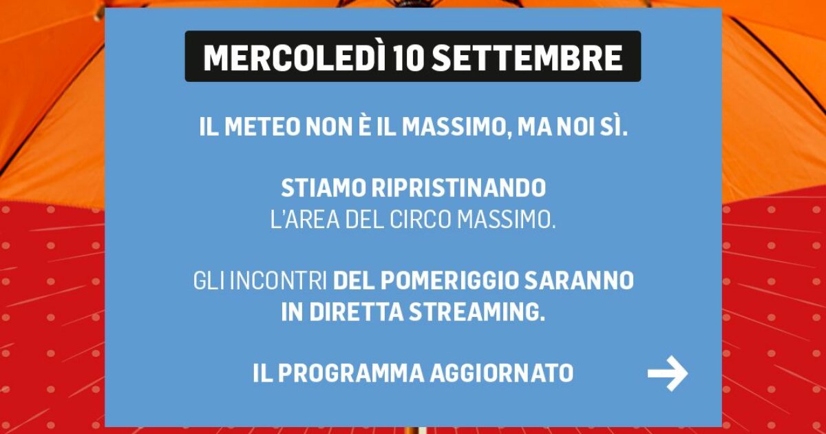 Festa de Il Fatto | Il meteo non è il massimo, ma noi sì: gli eventi di oggi in diretta streaming, ecco il ...